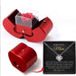 Fashion Jewelry Box Red Apple Christmas Gift Necklace Eternal Rose For Girl Mother's Day Valentine's Day Gifts With Artificial Flower Rose Flower Jewelry Box