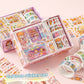 Cute Tape Sticker Gift Box Cartoon Stickers Suit Children's Film Sticker